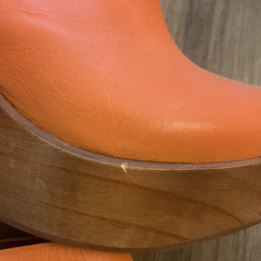 Free People Orange Suki Heel Platform Clogs - Picture 6 of 11